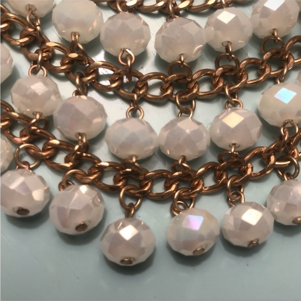 CARA NY Aurora Borealis Beaded Bib Necklace
